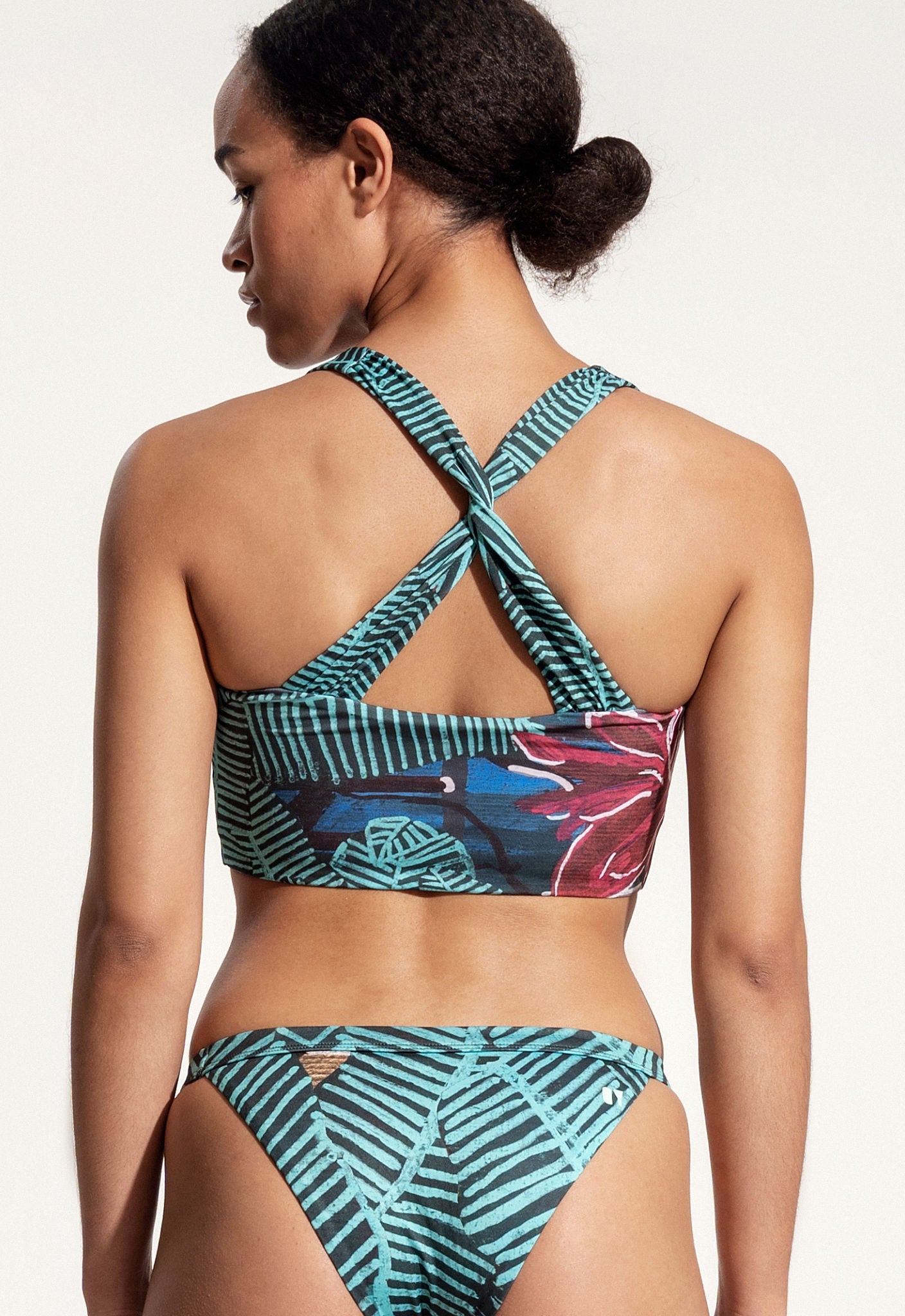 Ella Bikini Top in Novel Print