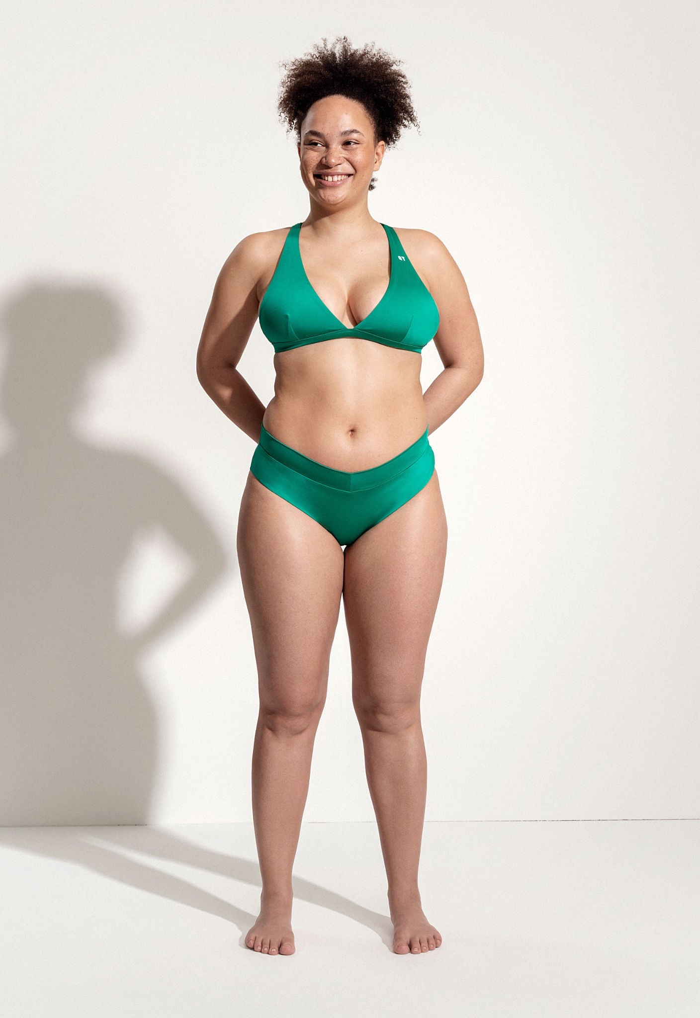 Rosie Bikini Top in Goddess Green