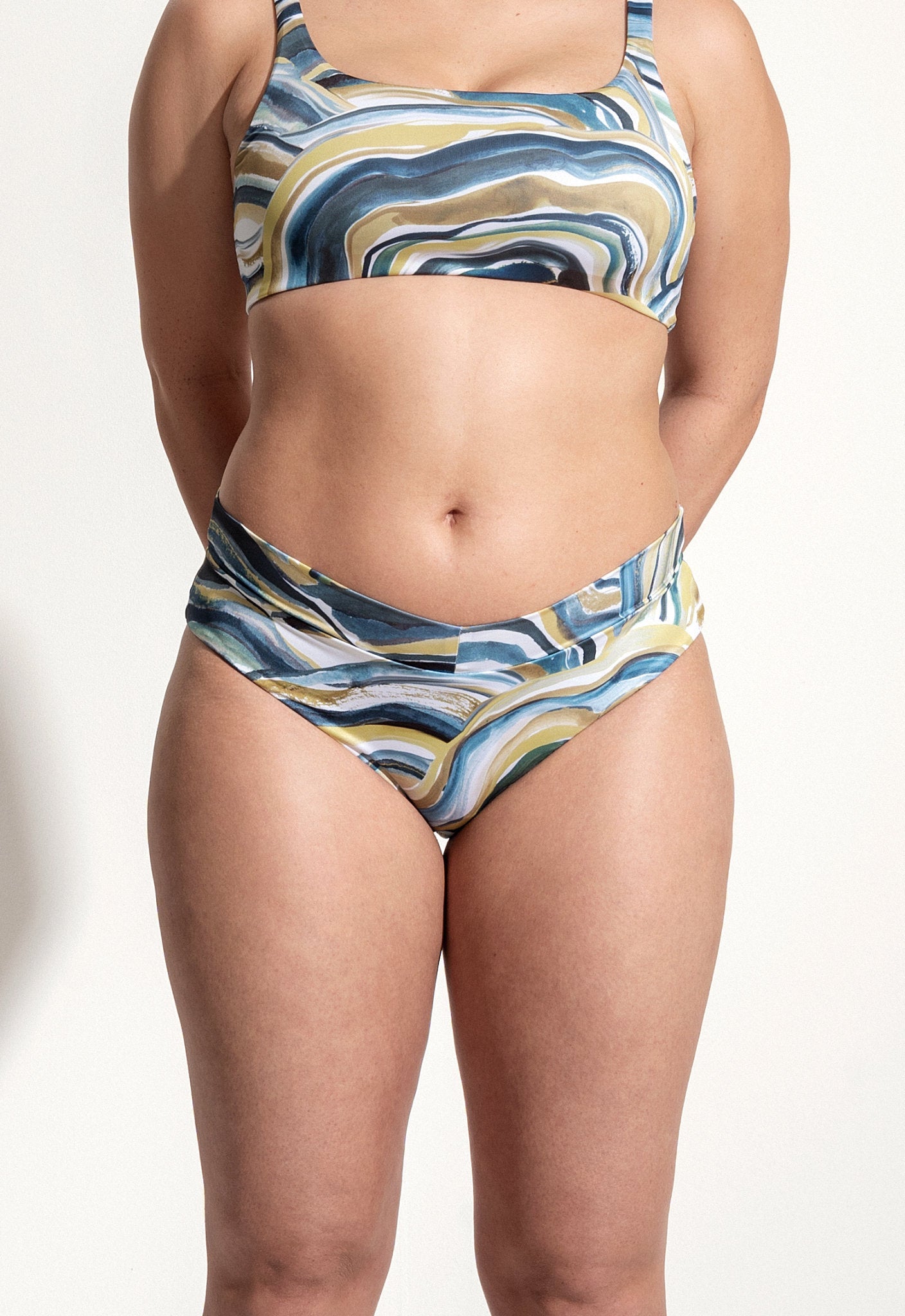 Bailey Bikini Bottoms in Green Oyster