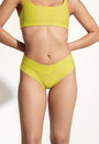 Bailey Bikini Bottoms in Lime Yellow