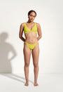 Olive Bikini Top in Lime Yellow