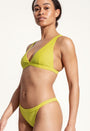Olive Bikini Top in Lime Yellow