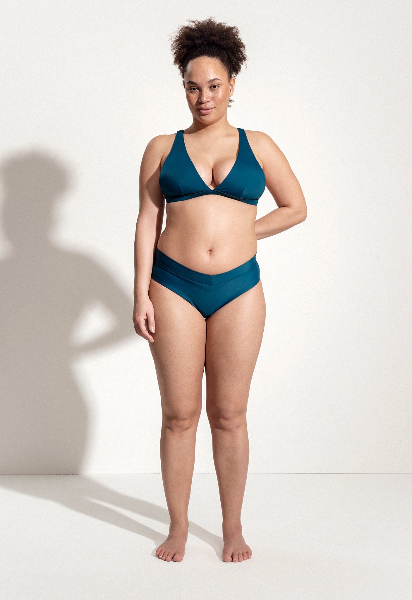 Olive Bikini Top in Sea Green