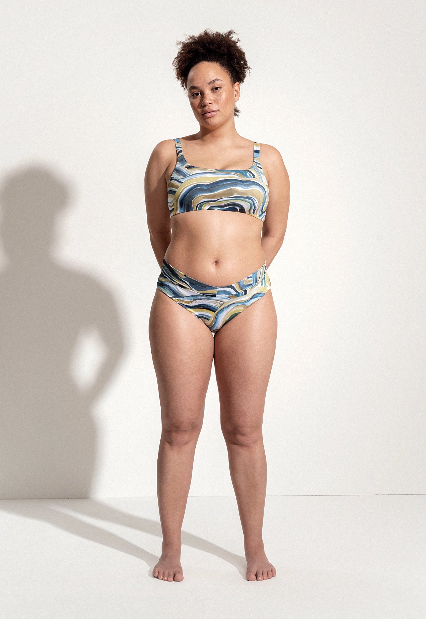 Venice Bikini Top in Green Oyster