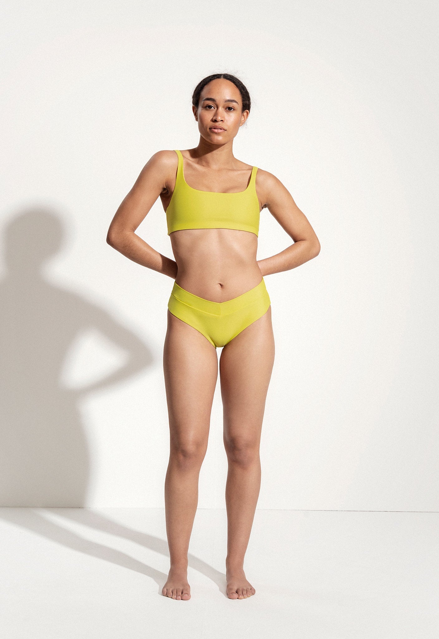 Venice Bikini Top in Lime Yellow