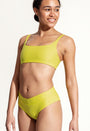 Venice Bikini Top in Lime Yellow