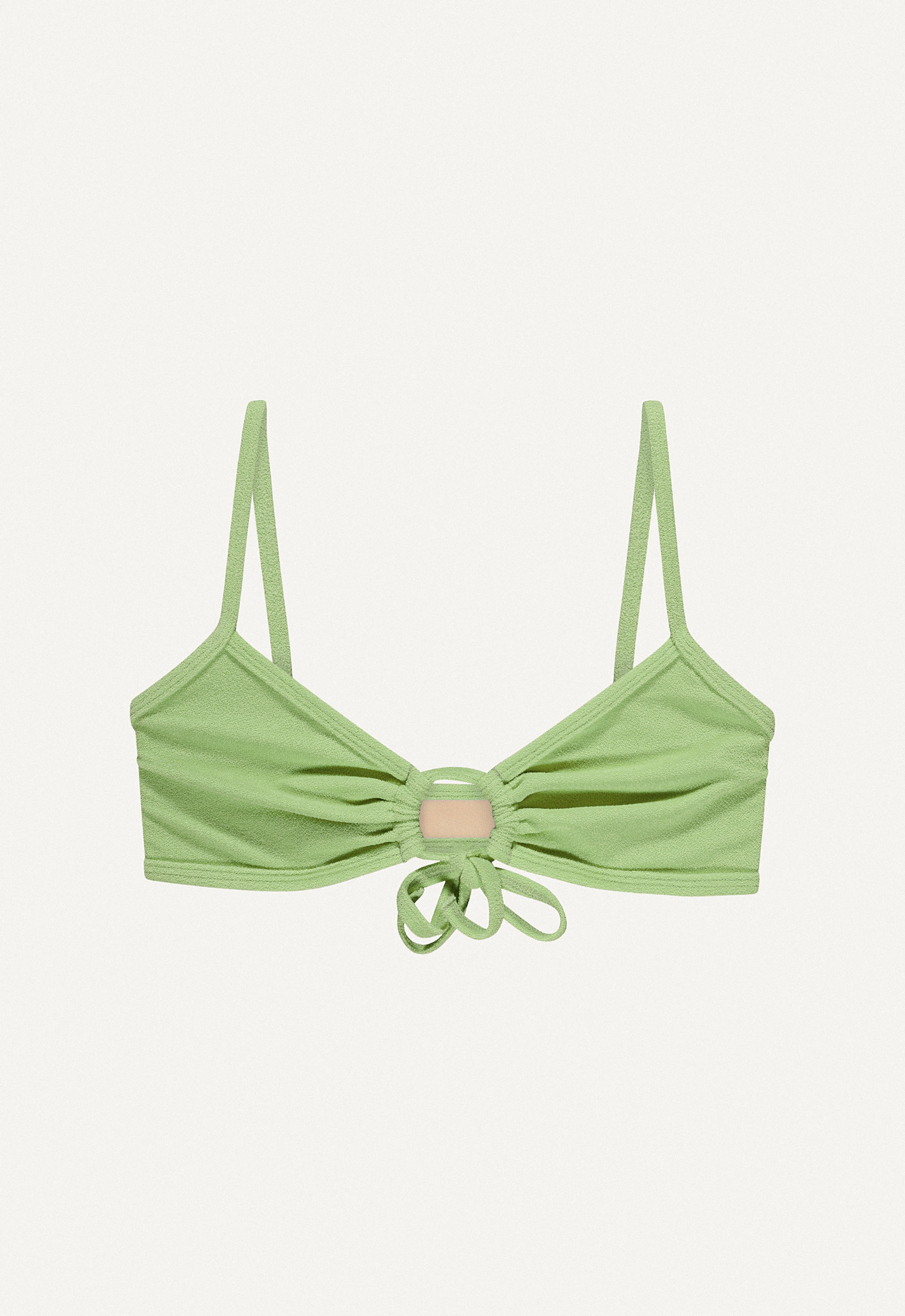 Jerri Bikini Top in Lime Green