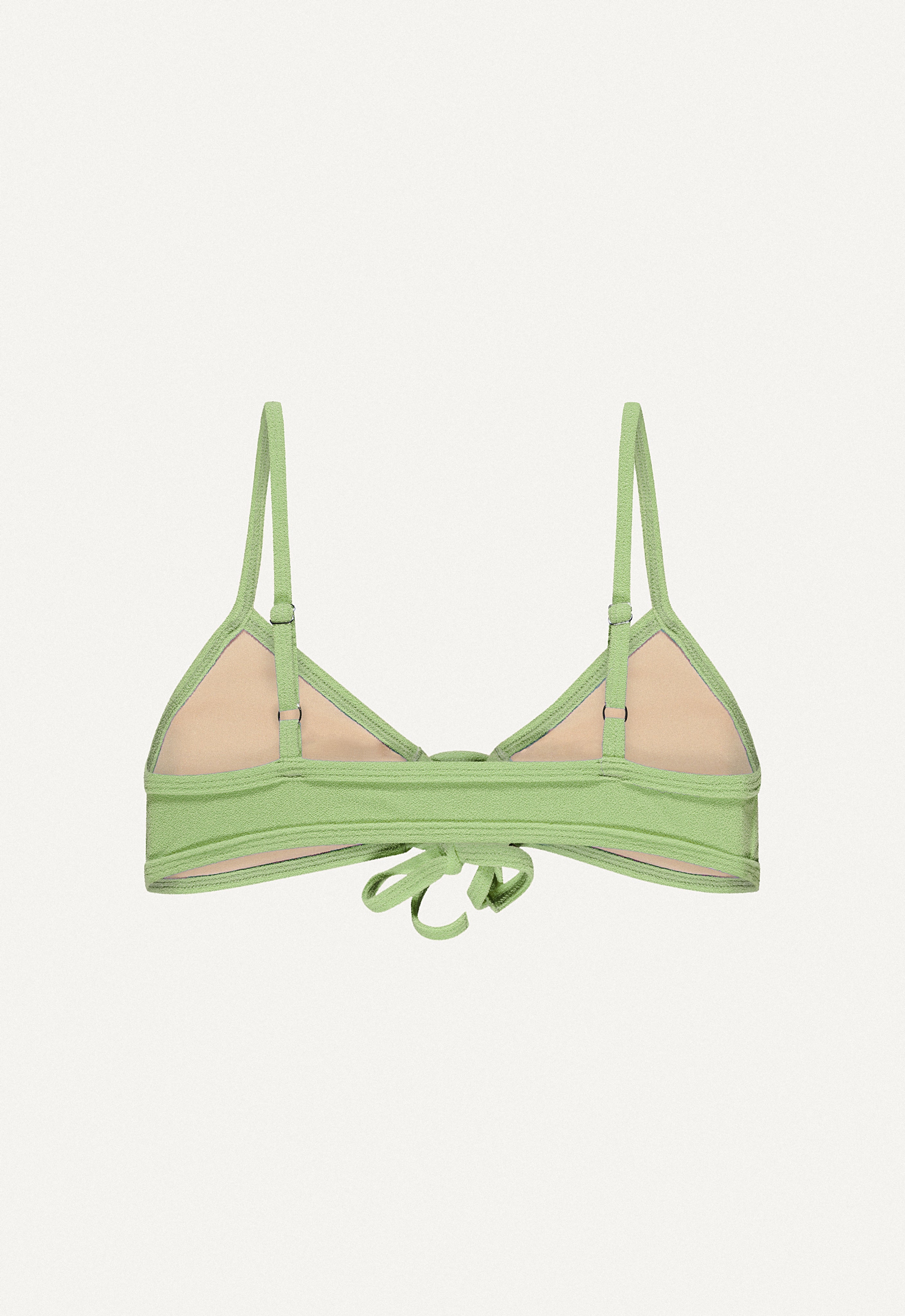 Jerri Bikini Top in Lime Green