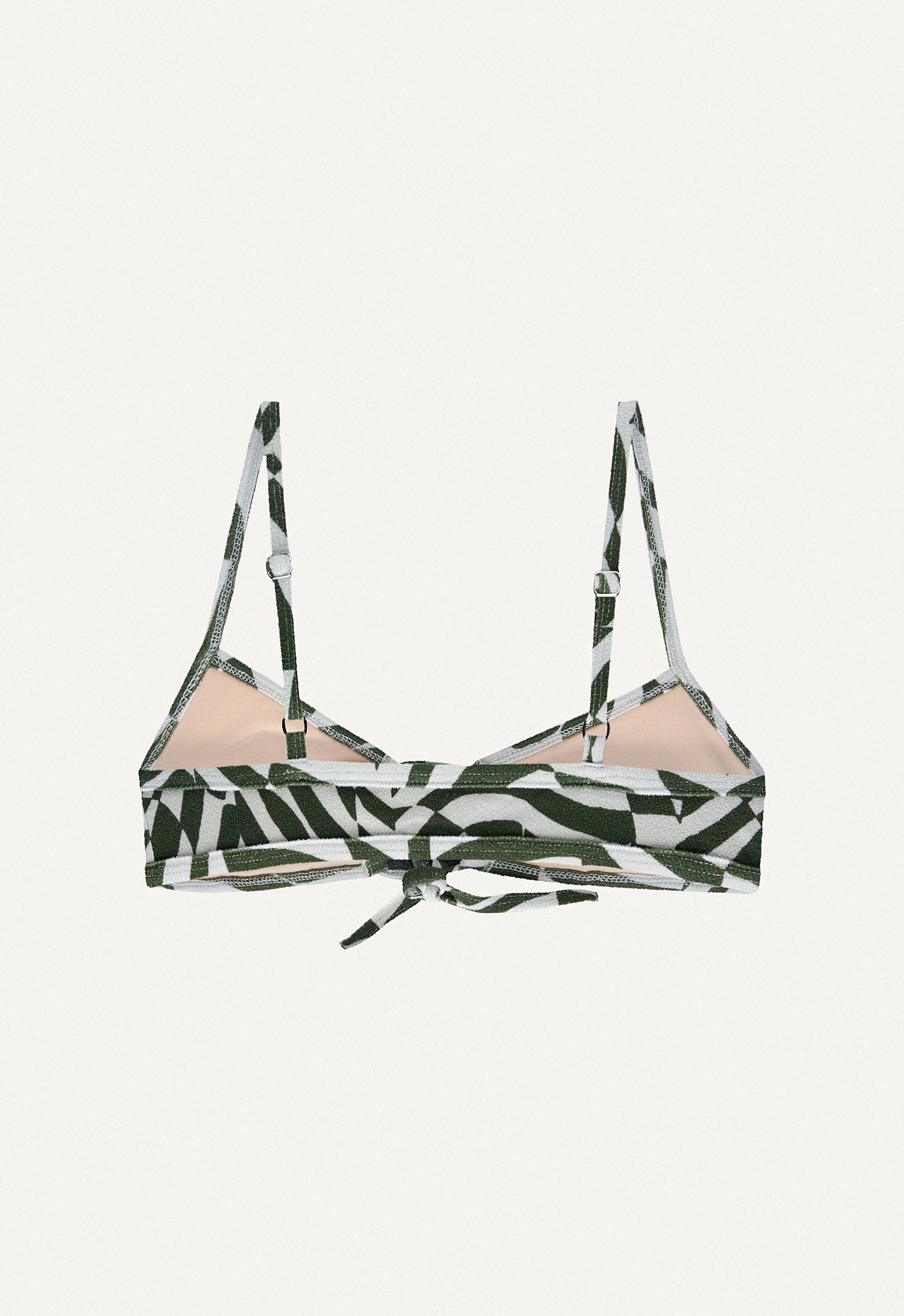 Jerri Bikini Top in Zebra Print