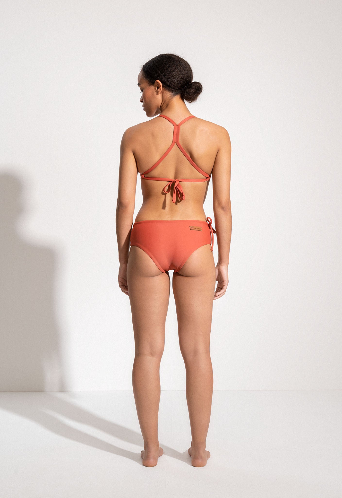 Paula Bikini Bottoms in Maroon Red