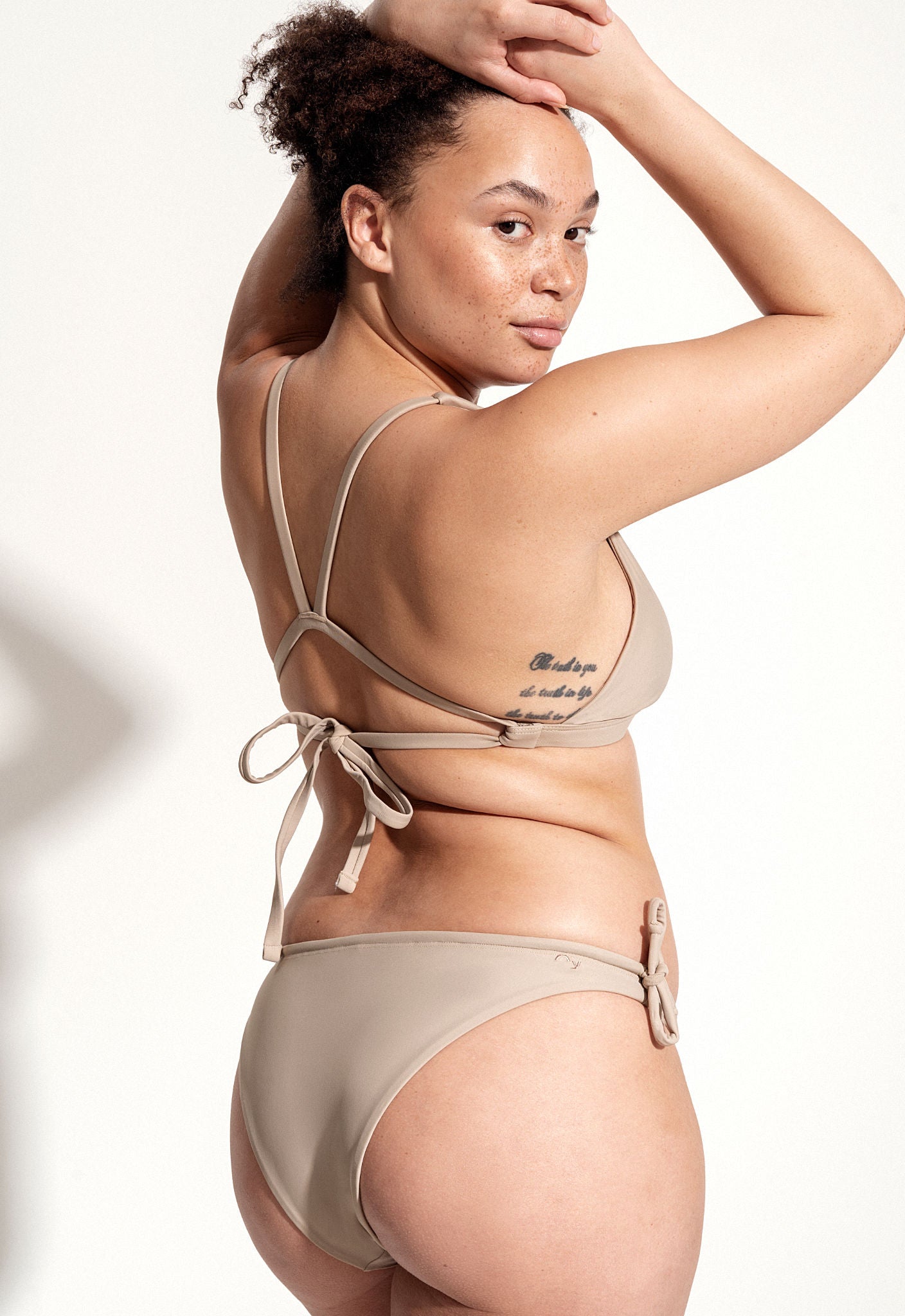 Marty Bikini Bottoms in Pale Brown