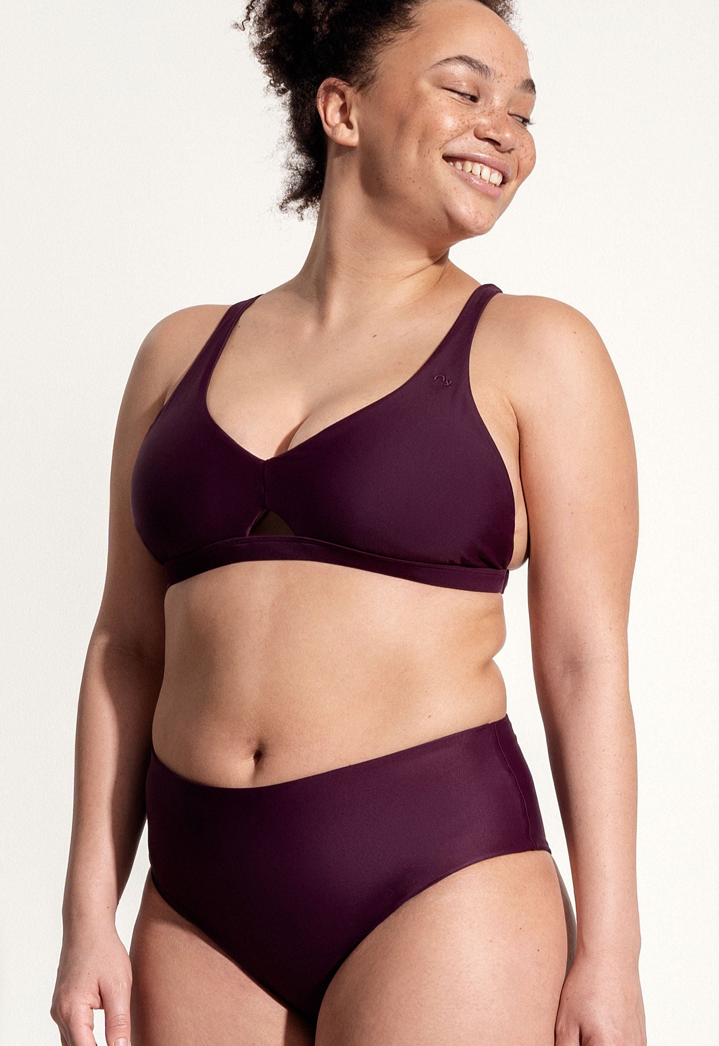 Charlie Bikini Top in Dark Purple