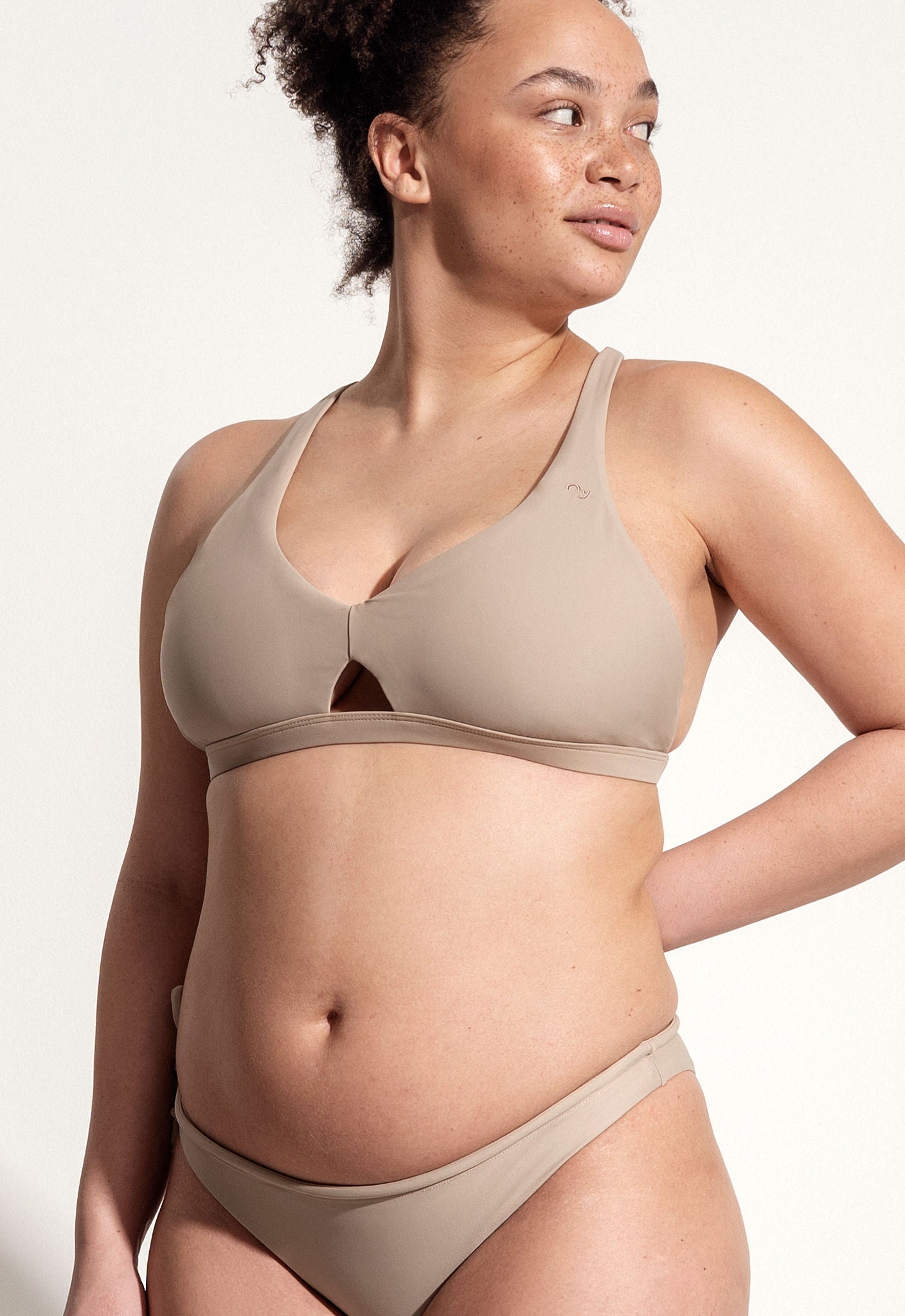 Charlie Bikini Top in Pale Brown