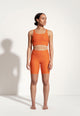 Ellen Yoga Top in Tangerine Orange