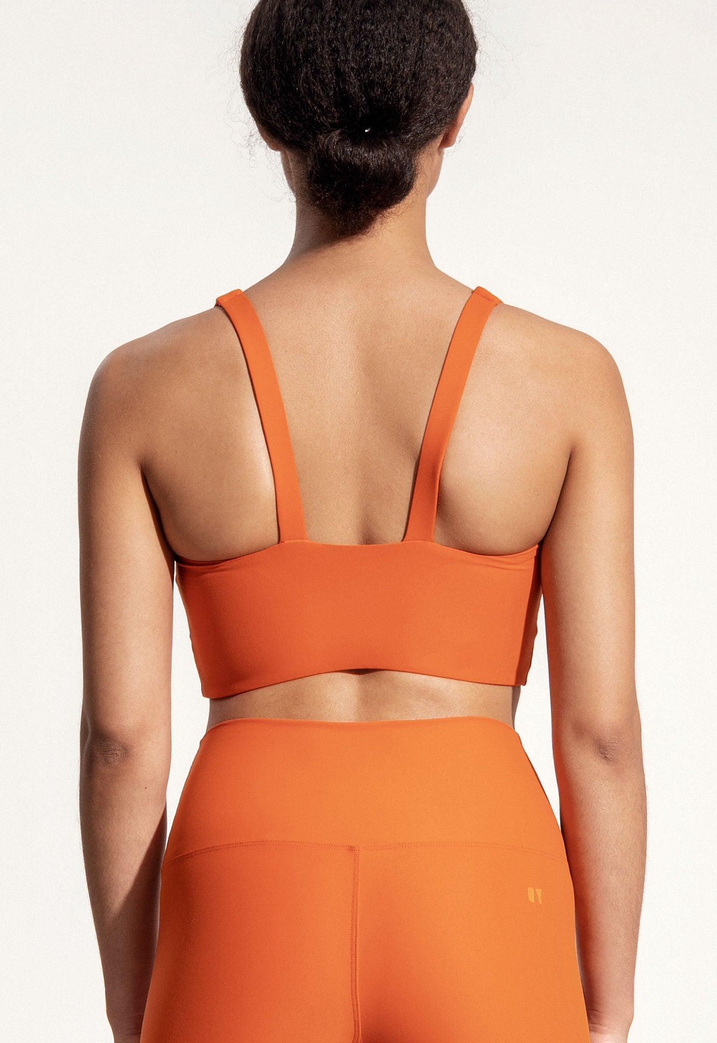Ellen Yoga Top in Tangerine Orange