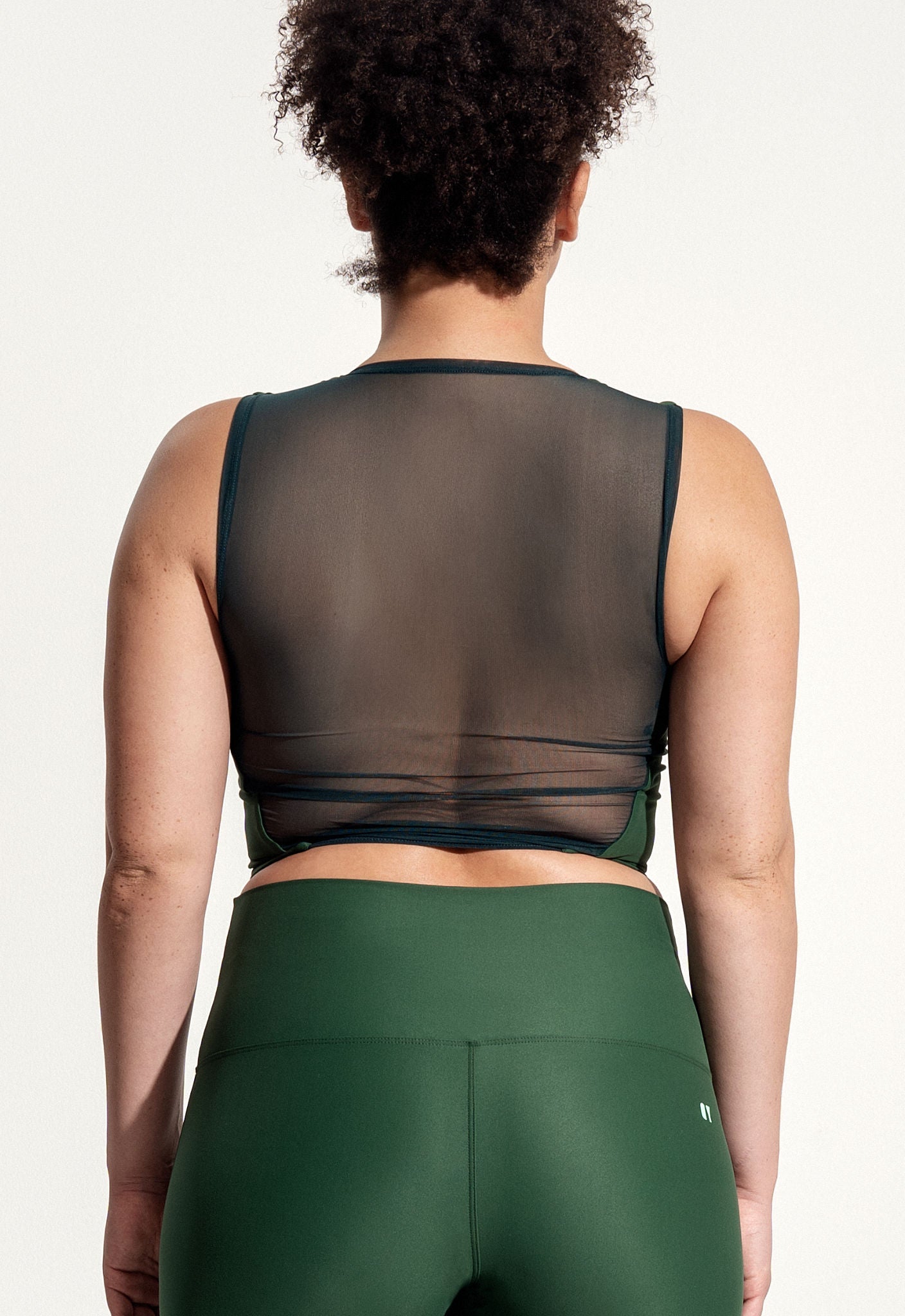 Zara Yoga Top in Arabesque Green