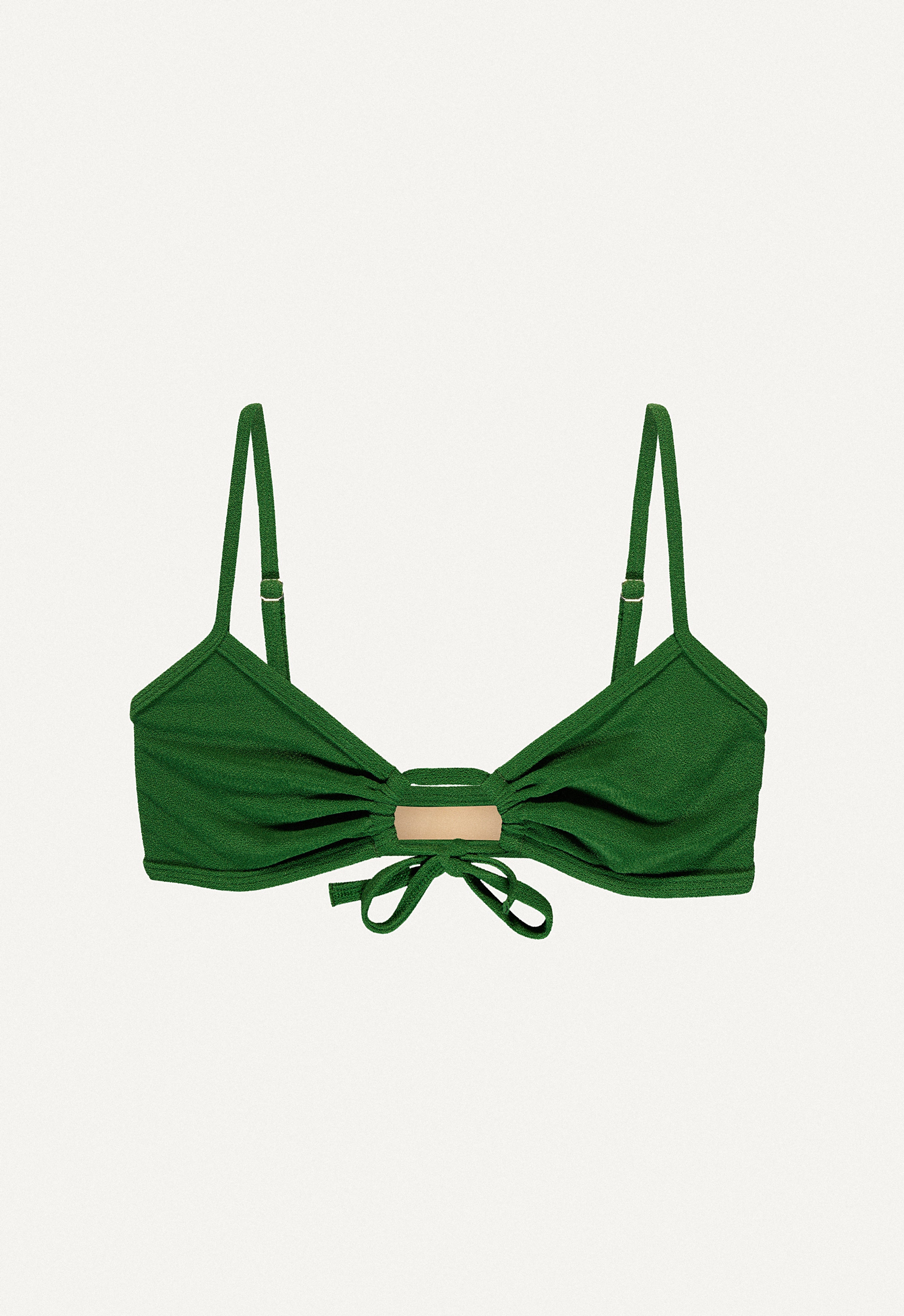 Jerri Bikini Top in Dark Green