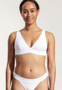 Olive Bikini Top in White