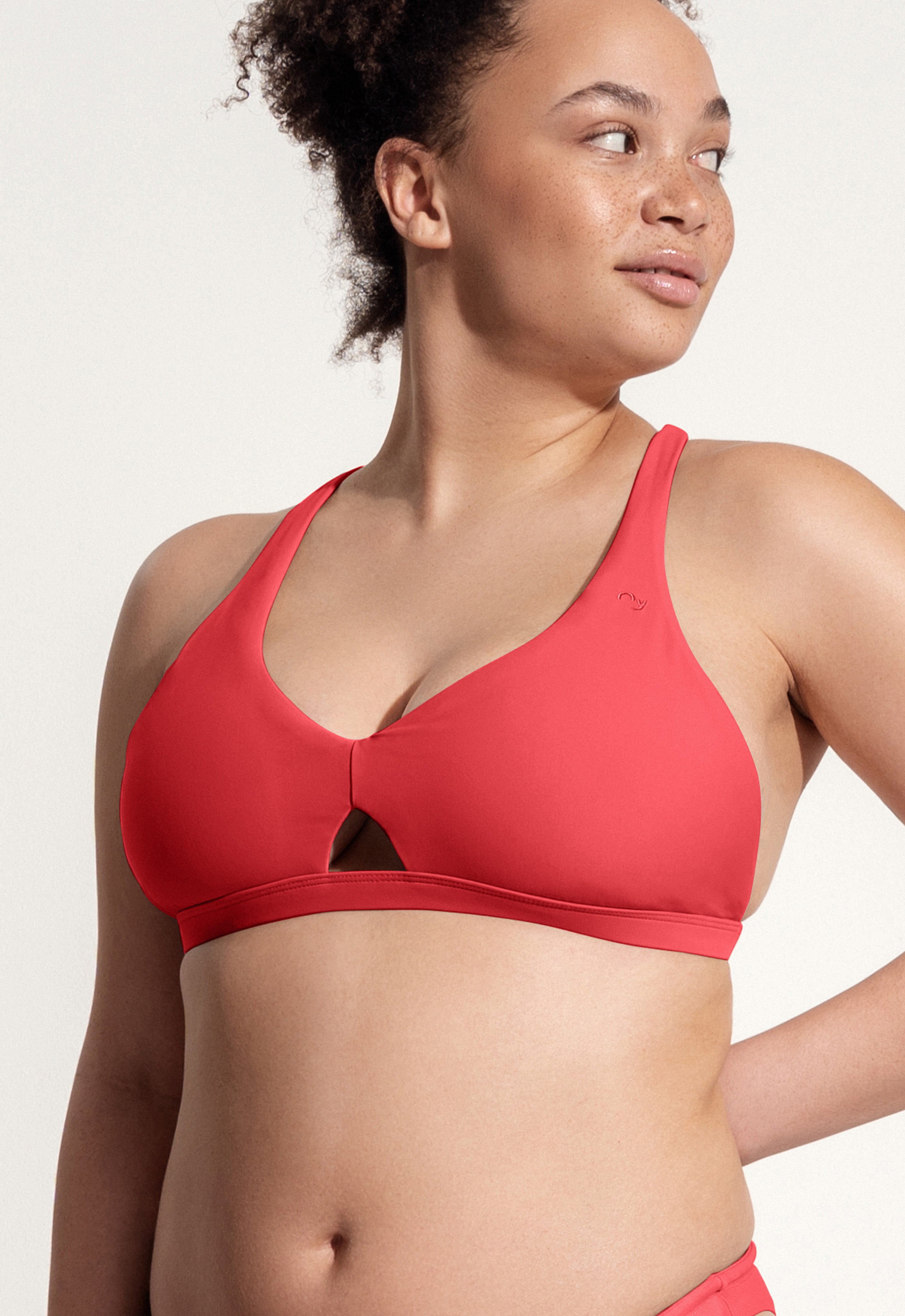 Charlie Bikini Top in Strawberry