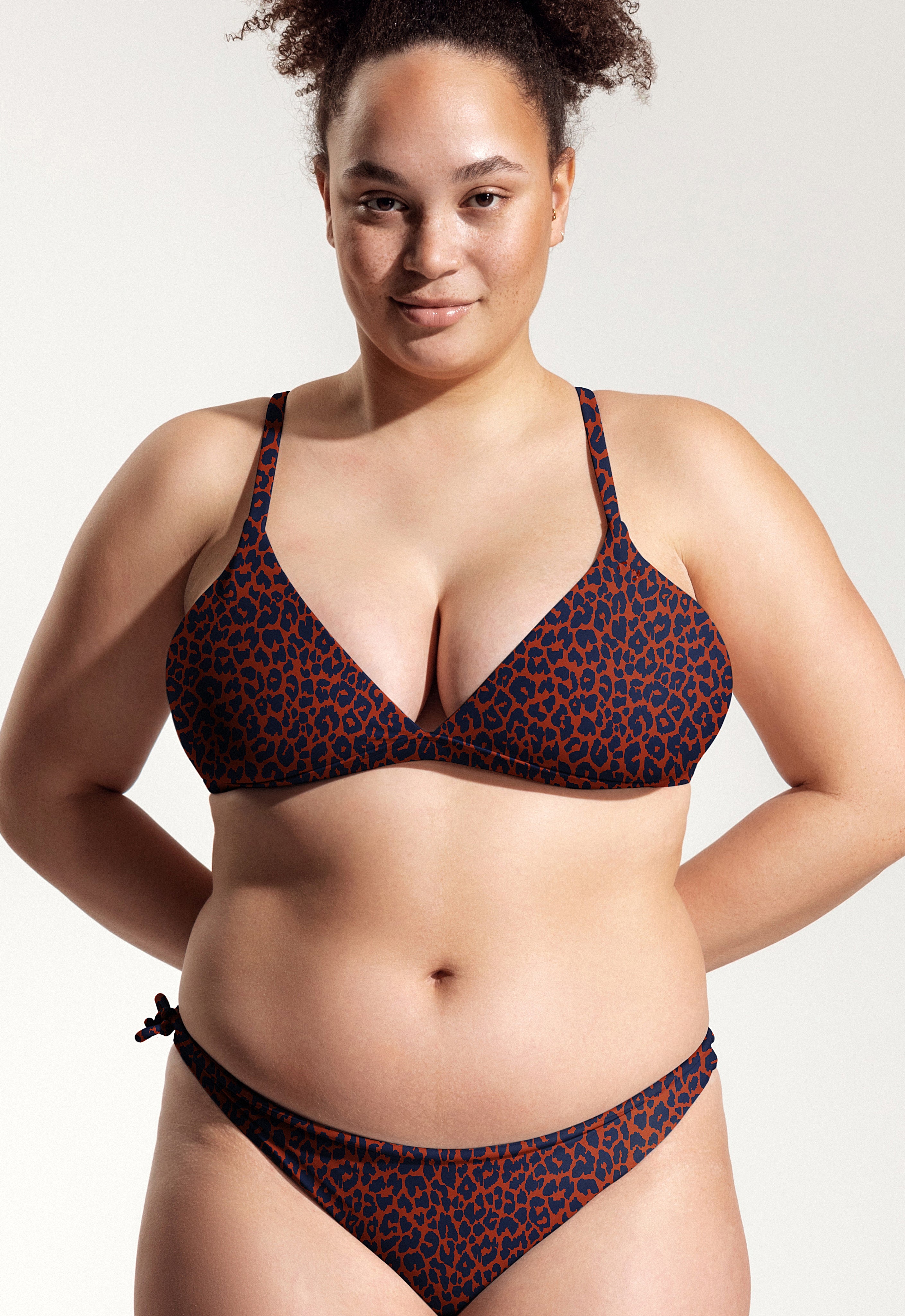 Essa Bikini Top in Leopard Print