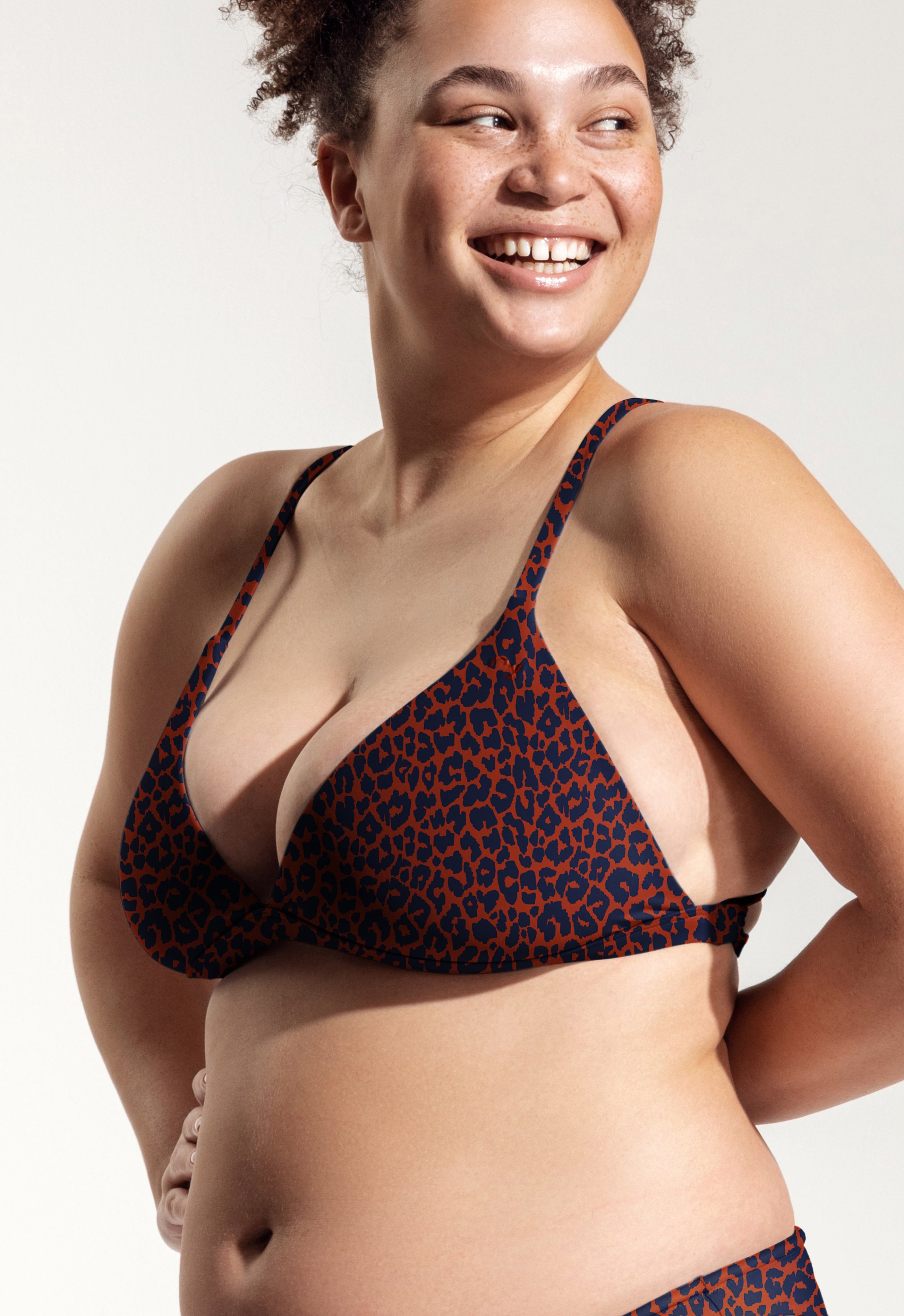 Essa Bikini Top in Leopard Print