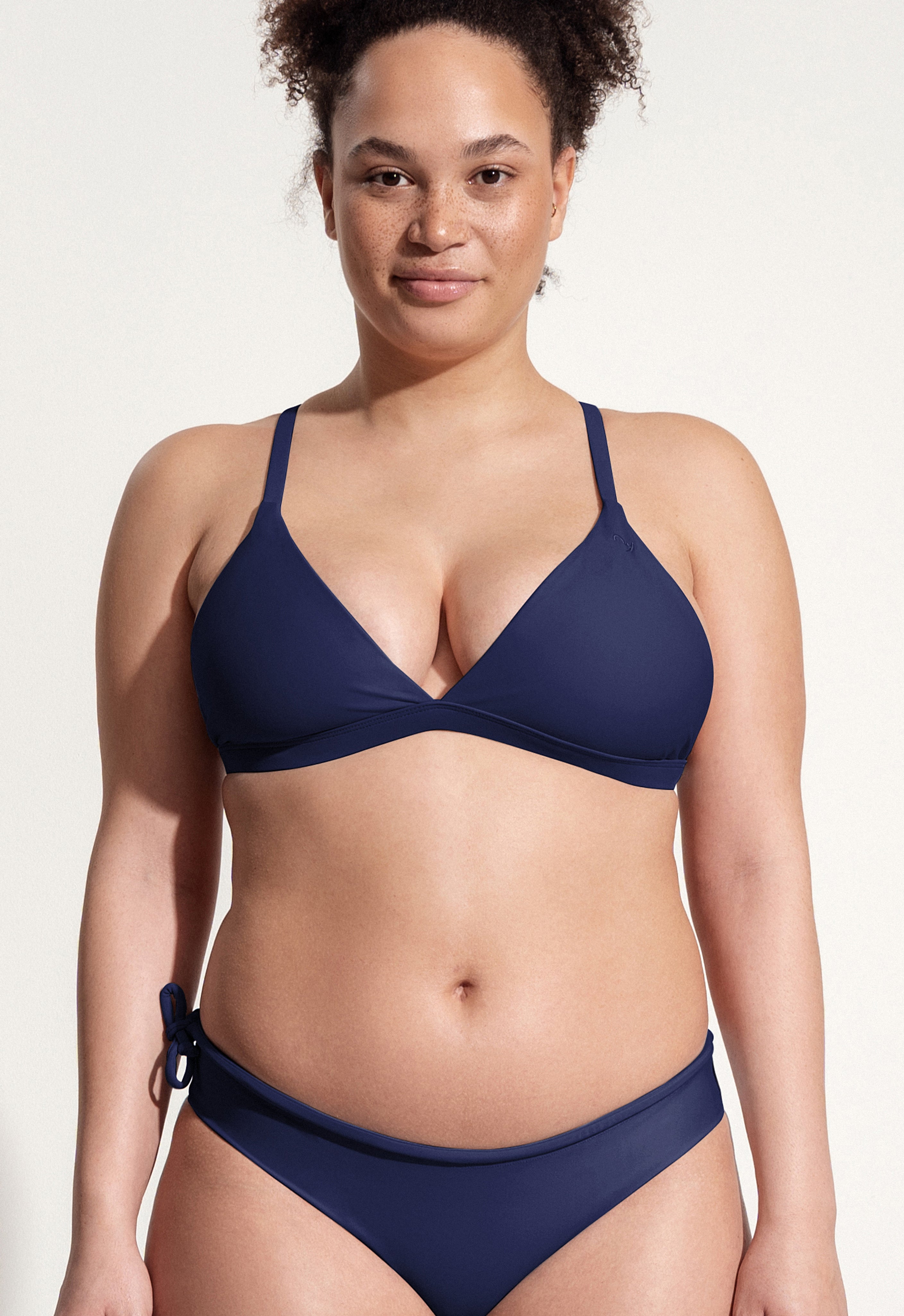 Essa Bikini Top in Dark Blue