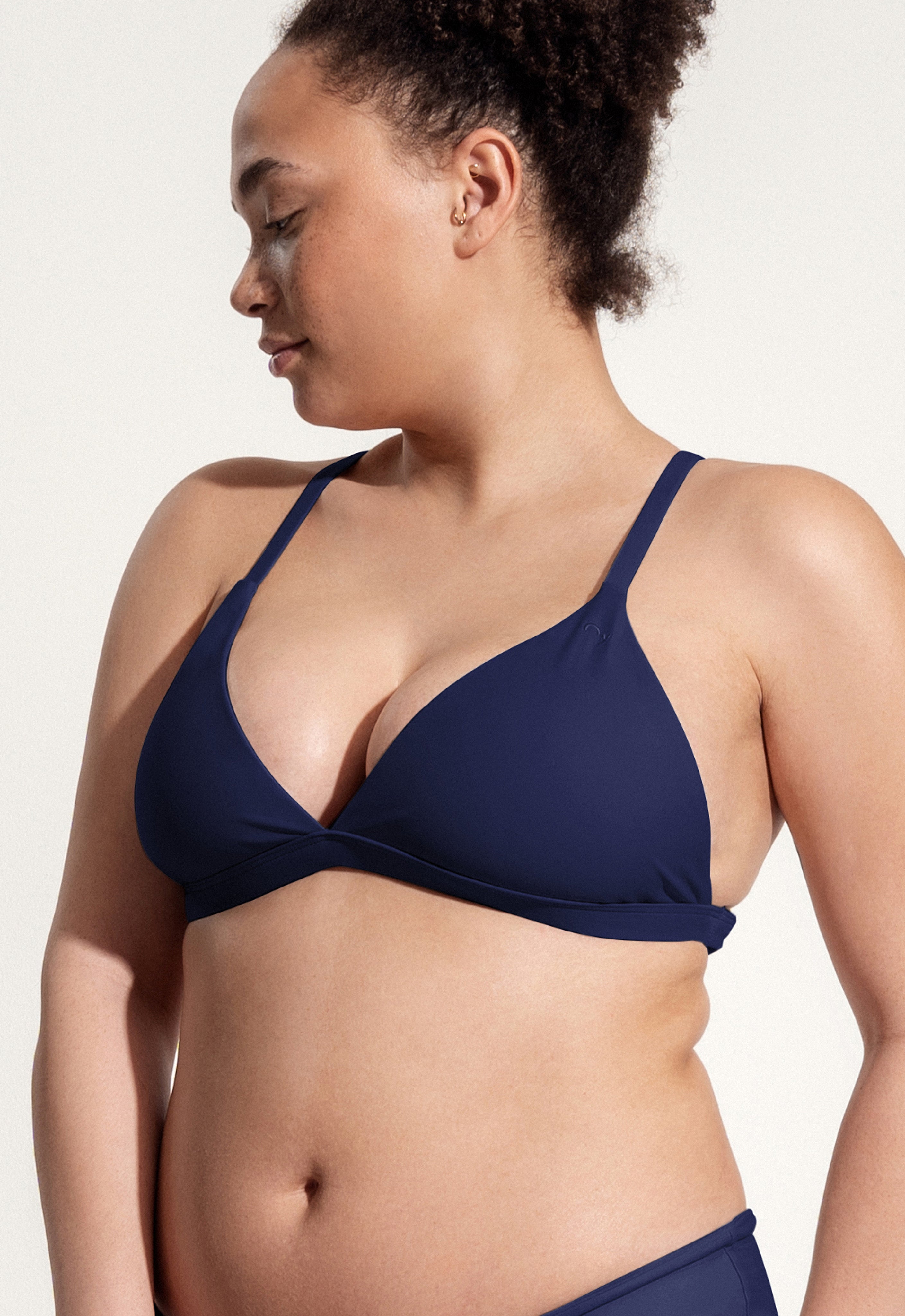 Essa Bikini Top in Dark Blue