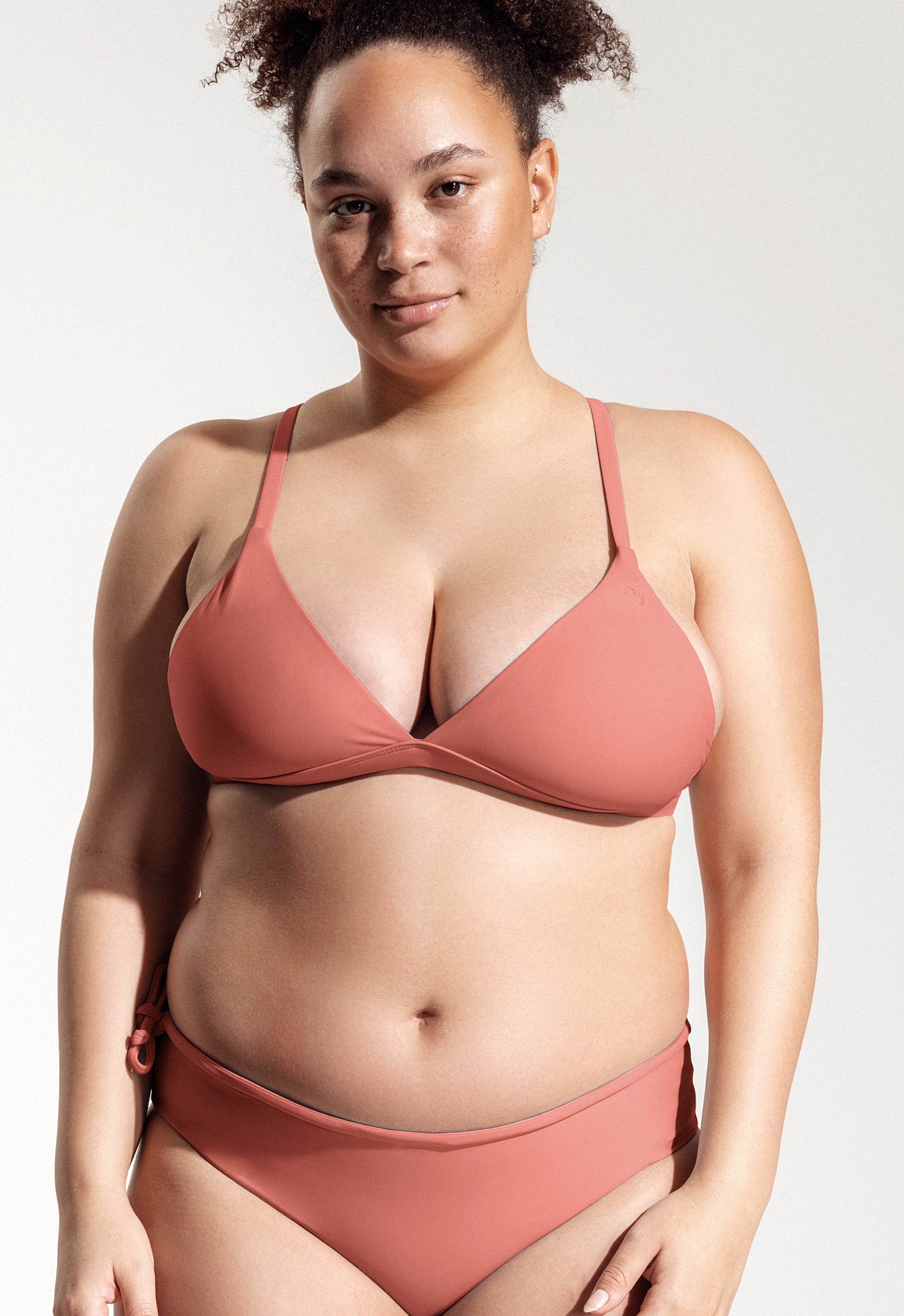 Essa Bikini Top in Dusty Pink