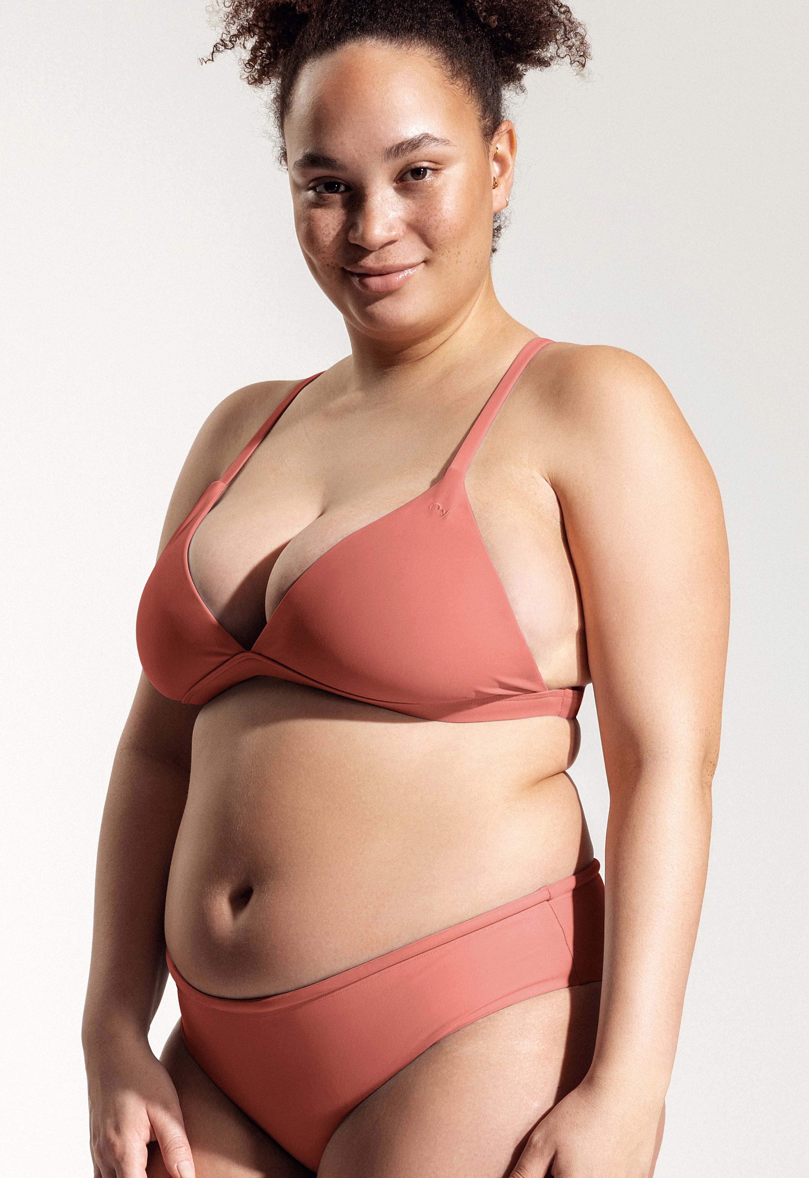 Essa Bikini Top in Dusty Pink