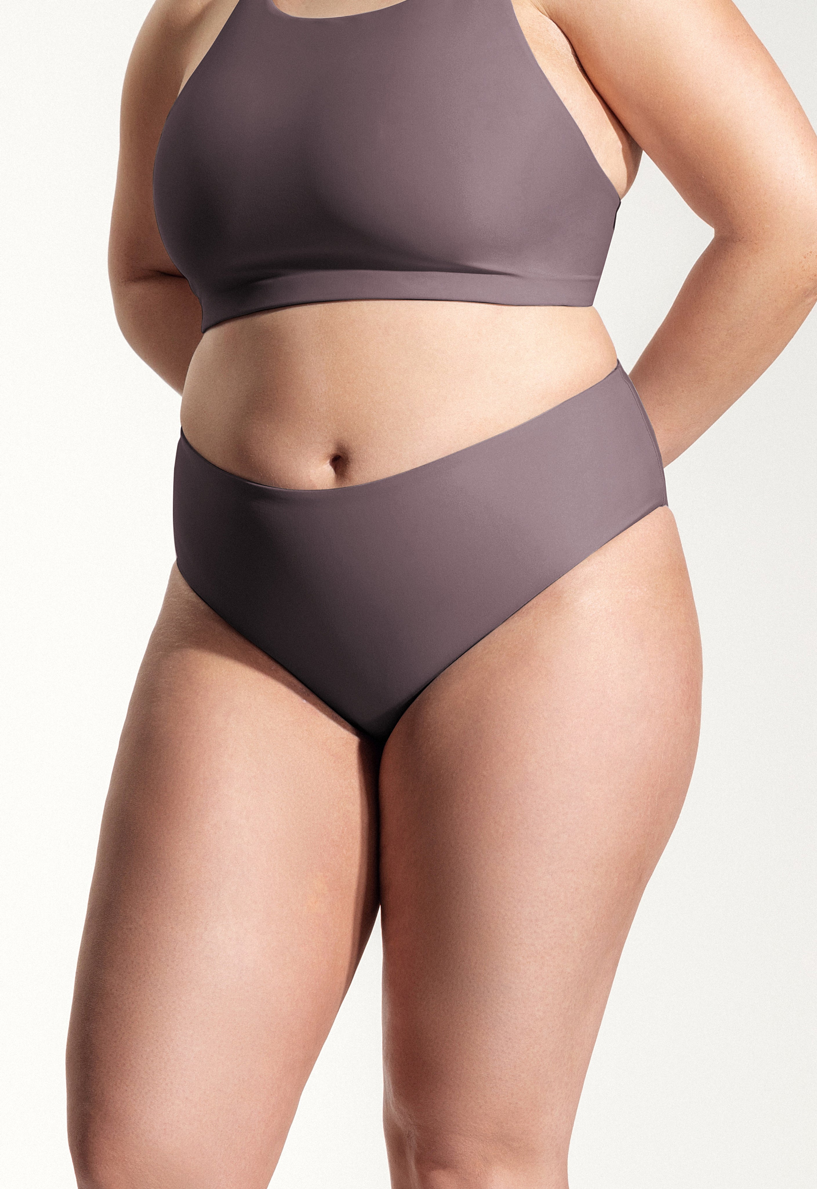 Freda Bikini Bottoms in Dark Lavender