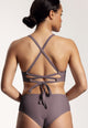 Greta Bikini Top in Dark Lavender