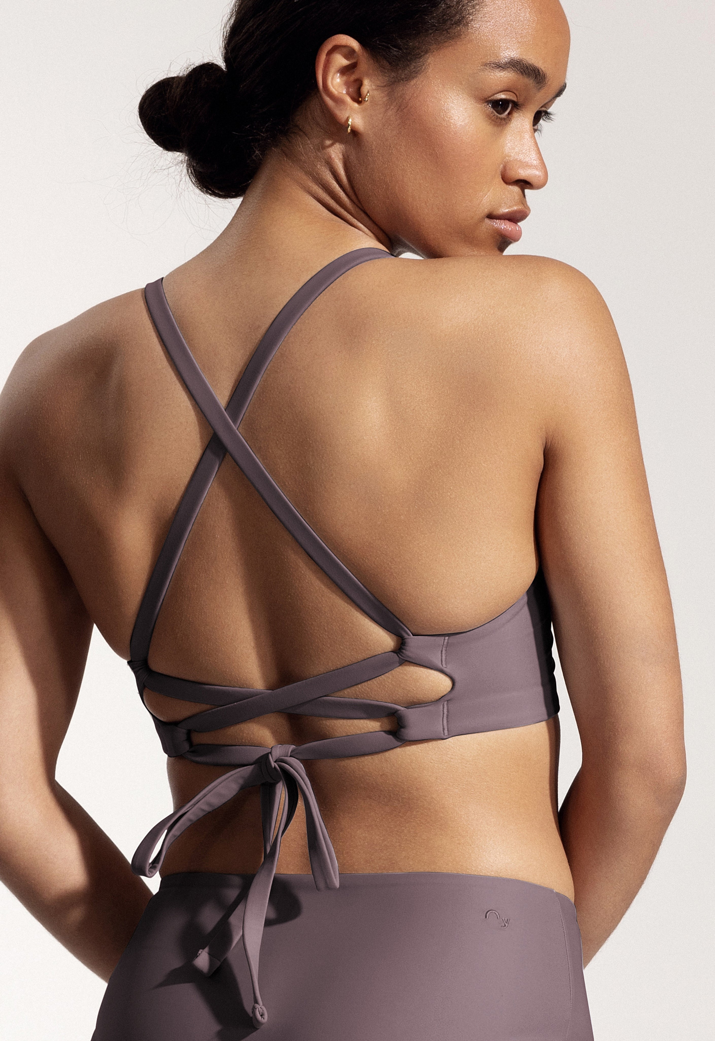 Greta Bikini Top in Dark Lavender