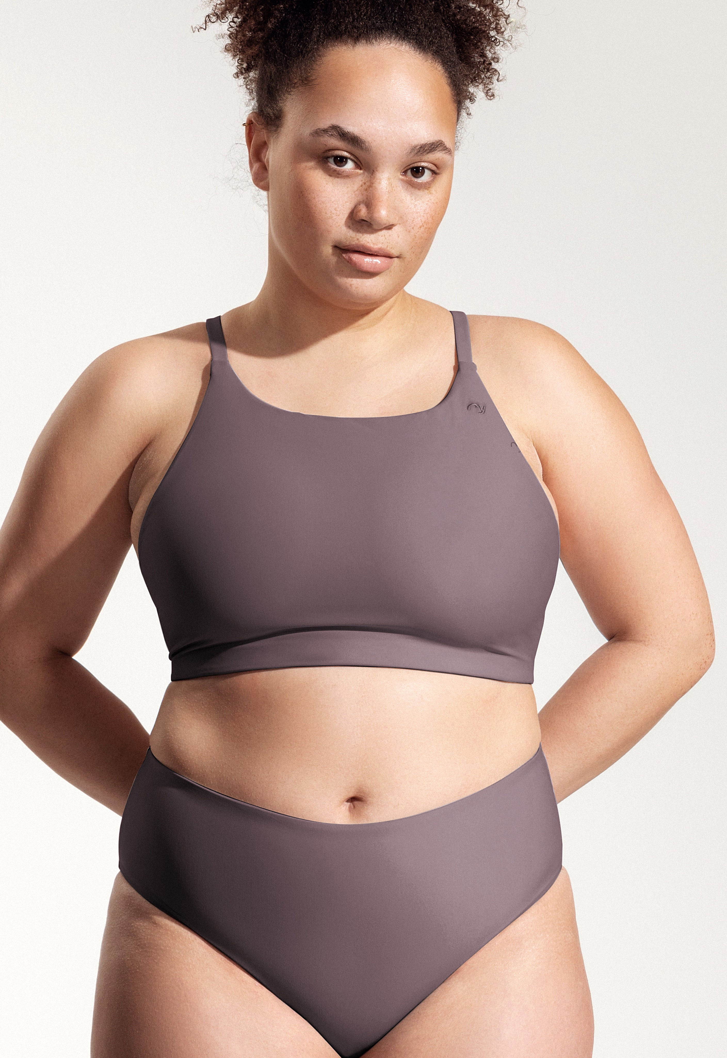 Greta Bikini Top in Dark Lavender