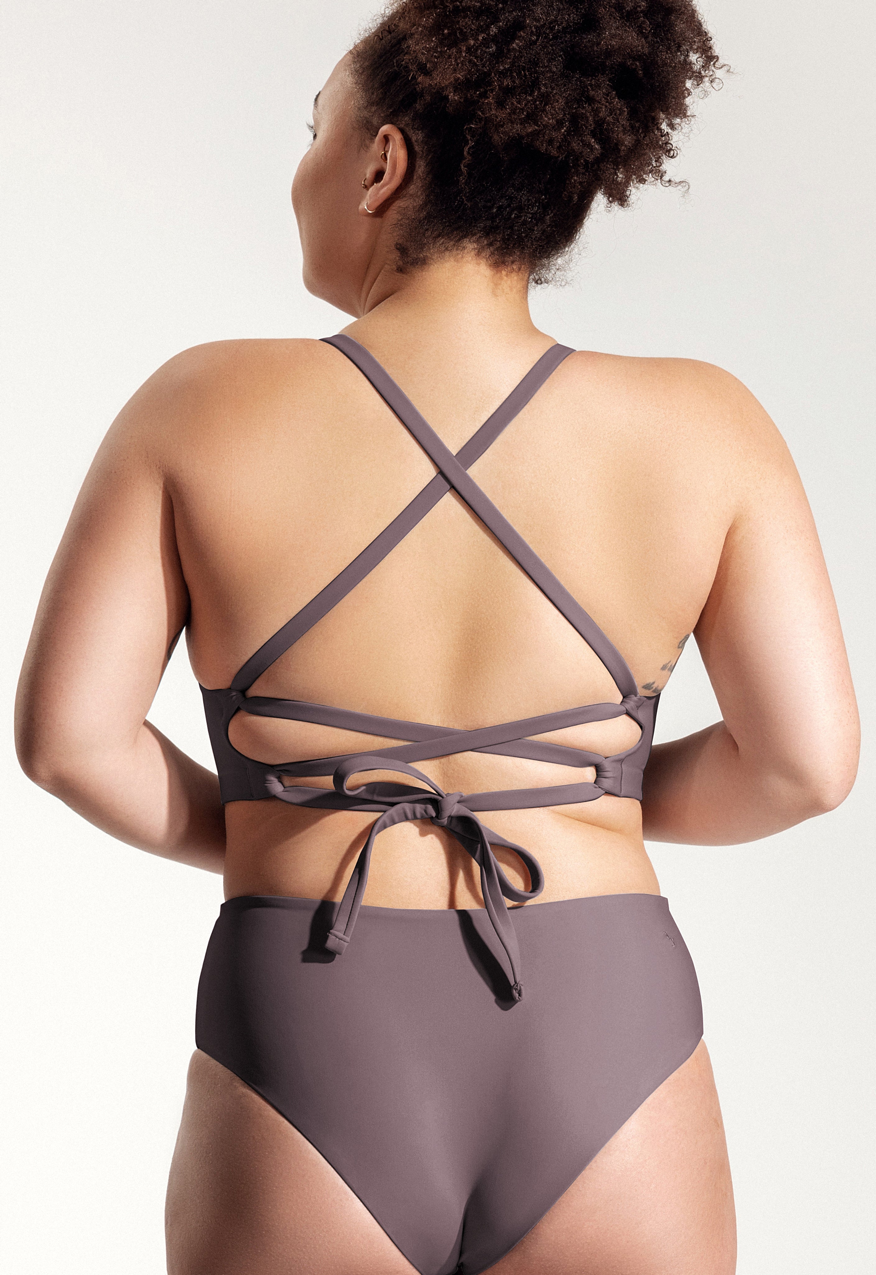 Greta Bikini Top in Dark Lavender