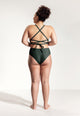 Freda Bikini Bottoms in Night Green