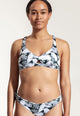 Charlie Bikini Top in Green Leaf Print