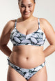 Dara Bikini Top in Green Leaf Print