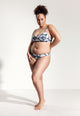 Dara Bikini Top in Green Leaf Print