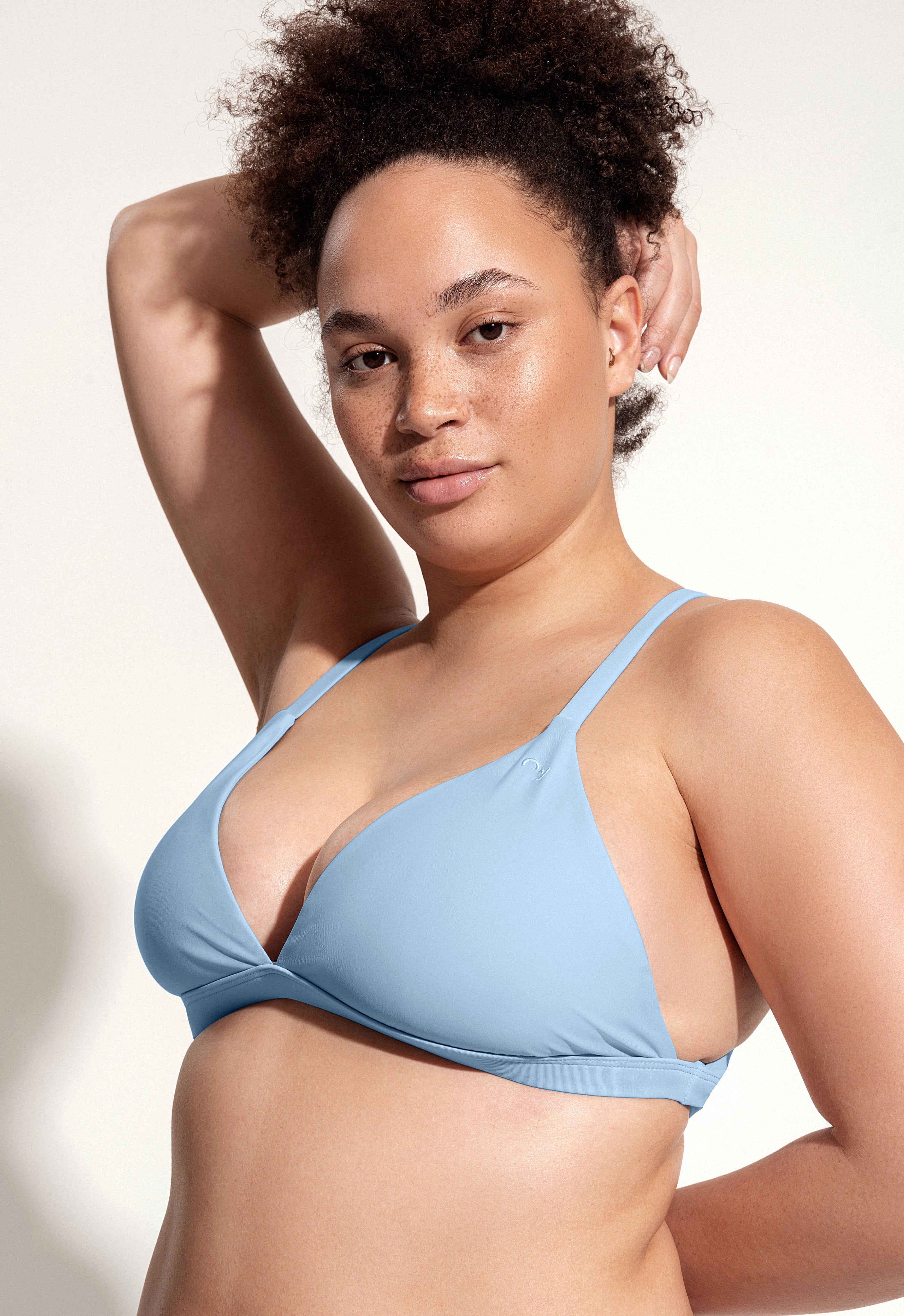 Essa Bikini Top in Light Blue