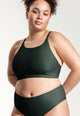 Greta Bikini Top in Night Green