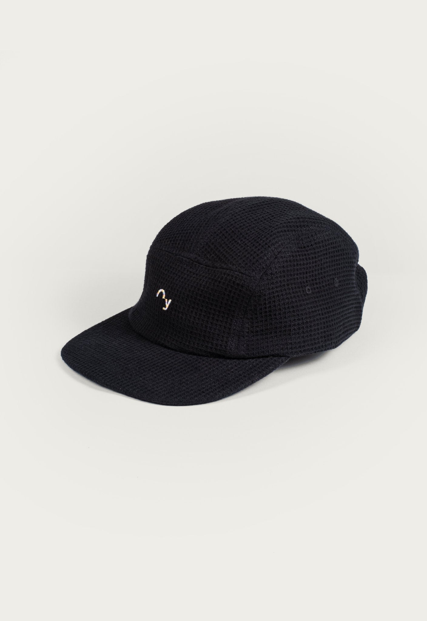 Oy Surf Accessoires 5 Panel Cap Schwarz Waffelstoff Bio Baumwolle 1